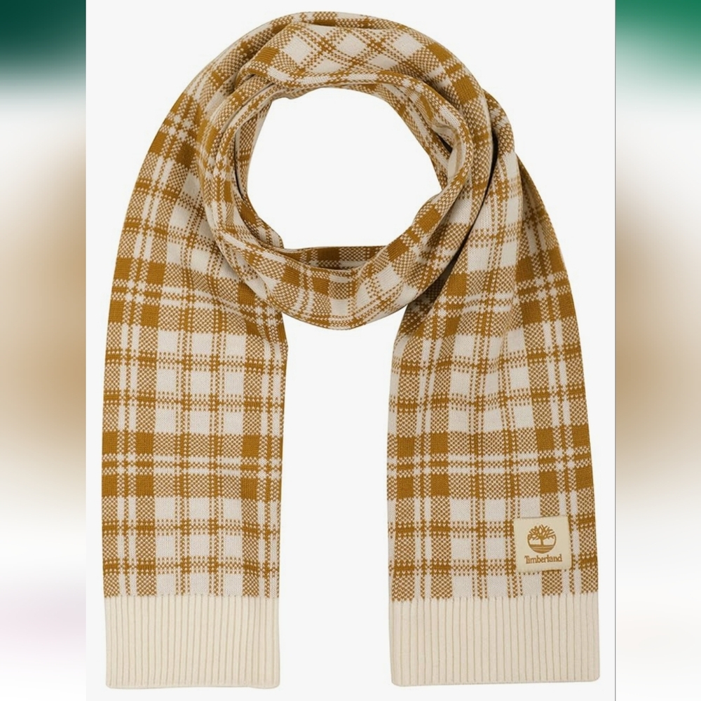 Timberland NWT Classic Checked Winter Scarf. Size 62x10" - Picture 3 of 10